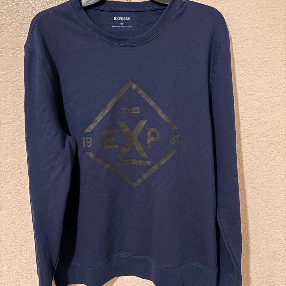 Express Dark Blue Sweatshirt with Logo